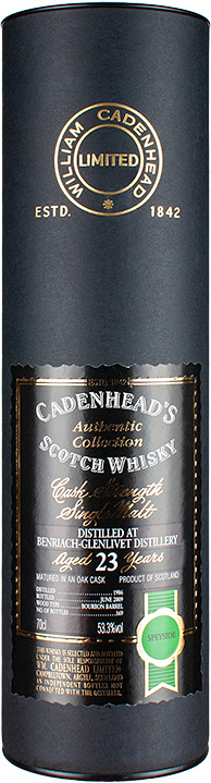 BOX Cadenhead authentic collection benriach 23