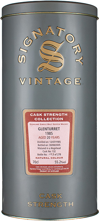 BOX Glenturret 1985 Signatory Vintage Cask 20yr