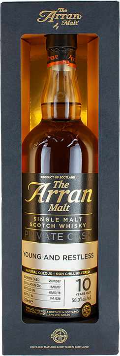 BOX arran 2007 private cask young and restless 10yr