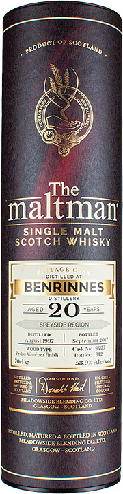 BOX benrinnes 1997 px the maltman 20yo