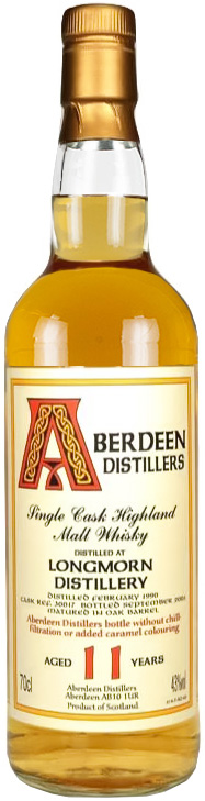 longmorn aberdeen distillers 1990 11yr